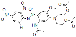 CAS#: 75497-74-4， 2-[[5-Acetamido-4-(2-Bromo-4,6-Dinitrophenyl)Diazenyl-2-Methoxyphenyl]-(2-Acetyloxyethyl)Amino]Ethyl Acetate