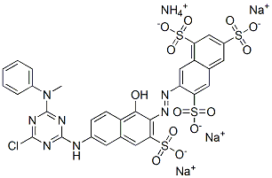 CAS#: 75559-05-6， Azanium Trisodium 7-[(2E)-2-[6-[[4-Chloro-6-(Methyl-Phenylamino)-1,3,5-Triazin-2-Yl]Amino]-1-Oxo-3-Sulfonatonaphthalen-2-Ylidene]Hydrazinyl]Naphthalene-1,3,6-Trisulfonate