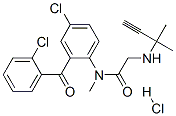 CAS#: 75615-93-9， N-[4-Chloro-2-(2-Chlorobenzoyl)Phenyl]-N-Methyl-2-(2-Methylbut-3-Yn-2-Ylamino)Acetamide Hydrochloride