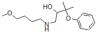 CAS#: 7565-18-6， 1-(4-Methoxybutylamino)-3-methyl-3-(phenoxy)butan-2-ol