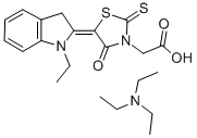 CAS#: 7570-41-4， 5-(3-Ethyl-2(3H)-Benzothiazolylidene)-4-Oxo-2-Thioxo-3- Thiazolidineacetic Acid Triethylamine Salt
