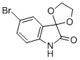 结构式 CAS# 75822-54-7, 5''-溴螺[1,3-二氧戊环-2,3''-吲哚]-2''(1''H)-酮