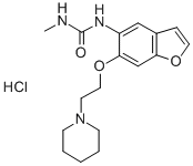 CAS#: 75883-75-9， 3-Methyl-1-[6-(2-Piperidin-1-Ylethoxy)-1-Benzofuran-5-Yl]Urea Hydrochloride