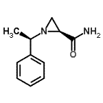 结构式 CAS# 75985-51-2, (2S)-1-[(1R)-1-苯基乙基]-2-氮丙啶甲酰胺