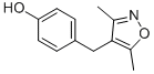 结构式 CAS# 75999-06-3, 4-[(3,5-二甲基-4-异恶唑基)甲基]苯酚