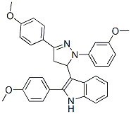 CAS#: 76195-69-2， 2-(4-Methoxyphenyl)-3-[2-(3-Methoxyphenyl)-5-(4-Methoxyphenyl)-3,4-Dihydropyrazol-3-Yl]-1H-Indole