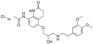 CAS#: 76211-86-4， N-[5-[3-[2-(3,4-Dimethoxyphenyl)Ethylamino]-2-Hydroxypropoxy]-2-Oxo-3,4-Dihydro-1H-Quinolin-8-Yl]Acetamide Hydrochloride