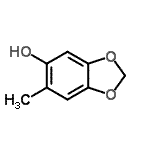 structure of CAS# 7622-31-3, 6-Methyl-1,3-benzodioxol-5-ol;1,3-Benzodioxol-5-ol, 6-methyl-;6-methyl-1,3-benzodioxol-5-ol;6-methylbenzo[d][1,3]dioxol-5-ol