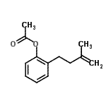 structure of CAS# 76240-34-1, 2-(3-Methyl-3-buten-1-yl)phenyl acetate;4-(2-Acetoxyphenyl)-2-methyl-1-butene