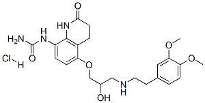 CAS#: 76412-48-1， [5-[3-[2-(3,4-Dimethoxyphenyl)Ethylamino]-2-Hydroxypropoxy]-2-Oxo-3,4-Dihydro-1H-Quinolin-8-Yl]Urea Hydrochloride