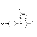 CAS#: 764611-26-9， 2-Chloro-1-{4-fluoro-2-[(1-methyl-4-piperidinyl)amino]phenyl}ethanone