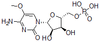 CAS 登录号：76528-22-8， [(2R,3S,4R,5R)-5-(4-氨基-5-甲氧基-2-氧代嘧啶-1-基)-3,4-二羟基四氢呋喃-2-基]甲基磷酸二氢酯