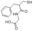 structure of CAS# 76721-89-6, DL-Thiorphan;2-[[2-(Phenylmethyl)-3-Sulfanyl-Propanoyl]Amino]Acetic Acid;2-[[2-(Mercaptomethyl)-1-Oxo-3-Phenylpropyl]Amino]Acetic Acid;2-[[2-(Benzyl)-3-Mercapto-Propanoyl]Amino]Acetic Acid