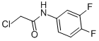 structure of CAS# 76778-13-7, 2-Chloro-N-(3,4-Difluorophenyl)Acetamide;2-CHLORO-N-(3,4-DIFLUOROPHENYL)ACETAMIDE;N-CHLOROACETYL-3,4-DIFLUOROANILINE