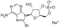 结构式 CAS# 76939-46-3, 8-溴腺苷-3',5'-环单磷酸酯钠盐