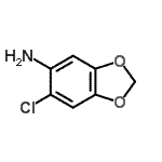 结构式 CAS# 76958-07-1, 6-氯-1,3-苯并二氧戊环-5-胺