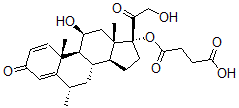CAS#: 77074-42-1， 4-[[(6S,8S,9S,10R,11S,13S,14S,17R)-11-Hydroxy-17-(2-Hydroxyacetyl)-6,10,13-Trimethyl-3-Oxo-7,8,9,11,12,14,15,16-Octahydro-6H-Cyclopenta[a]Phenanthren-17-Yl]Oxy]-4-Oxobutanoic Acid