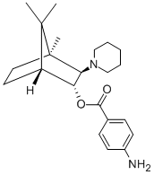 CAS#: 77156-02-6， (1,7,7-Trimethyl-6-Piperidin-1-Yl-5-Bicyclo[2.2.1]Heptanyl) 4-Aminobenzoate