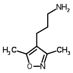 structure of CAS# 771572-98-6, 3-(3,5-Dimethyl-1,2-oxazol-4-yl)-1-propanamine;