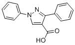 structure of CAS# 77169-12-1, 1,3-Diphenyl-1H-Pyrazole-4-Carboxylic Acid;1,3-Di(Phenyl)-4-Pyrazolecarboxylate;Zinc00381031