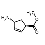 CAS 登录号：773006-65-8， 甲基(1R,4R)-4-氨基-2-环戊烯-1-羧酸酯