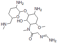 CAS#: 77312-55-1， N-[4-Amino-3-[3-Amino-6-(Methylaminomethyl)Oxan-2-Yl]Oxy-2-Hydroxy-6-Methoxycyclohexyl]-2-(Aminomethylideneamino)-N-Methylacetamide
