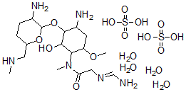 CAS 登录号：77312-56-2， 2''-N-亚氨代甲基依他霉素B二硫酸盐四水合物