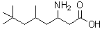 结构式 CAS# 773122-45-5, 3-氨基-5,7,7-三甲基辛酸