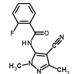 CAS 登录号：773140-12-8， N-(4-氰基-2,5-二甲基-吡唑-3-基)-2-氟-苯甲酰胺