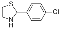 structure of CAS# 7738-99-0, 2-(4-Chlorophenyl)Thiazolidine;2-(4-Chlorophenyl)Thiazolidine;Oprea1_755574;Nsc96377