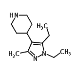 CAS#: 773842-01-6， 4-(1,5-Diethyl-3-methyl-1H-pyrazol-4-yl)piperidine