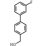 structure of CAS# 773873-05-5, (3'-Fluoro-4-biphenylyl)methanol;(3'-Fluoro[1,1'-biphenyl]-4-yl)methanol;(3'-FLUOROBIPHENYL-4-YL)-METHANOL;[1,1'-BIPHENYL]-4-METHANOL,3'-FLUORO-