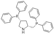 structure of CAS# 77450-05-6, (2R,4R)-4-(Diphenylphosphino)-2-[(diphenylphosphino)methyl]-Pyrrolidine