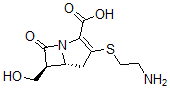 CAS 登录号：77550-86-8， (5R,6S)-3-(2-氨基乙基硫基)-6-(羟基甲基)-7-氧代-1-氮杂双环[3.2.0]庚-2-烯-2-羧酸