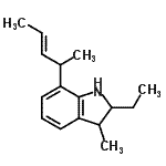 CAS 登录号：775537-71-8， 2-乙基-3-甲基-7-[(3E)-3-戊烯-2-基]吲哚啉