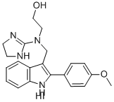 CAS#: 77587-84-9， 2-Hydroxyethyl-Imidazolidin-2-Ylidene-[[2-(4-Methoxyphenyl)-1H-Indol-3-Yl]Methyl]Azanium Iodide