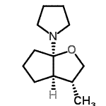 CAS#: 777078-96-3， 1-[(3R,3aR,6aR)-3-Methylhexahydro-6aH-cyclopenta[b]furan-6a-yl]pyrrolidine