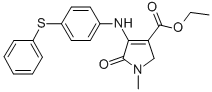 CAS#: 77711-87-6， Ethyl 1-Methyl-5-Oxo-4-[(4-Phenylsulfanylphenyl)Amino]-2H-Pyrrole-3-Carboxylate