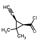 CAS#: 77723-73-0， (1R,3R)-3-Ethynyl-2,2-dimethylcyclopropanecarbonyl chloride