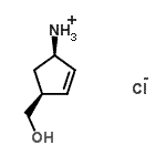 CAS#: 77745-28-9， [(1R,4S)-4-(hydroxymethyl)-1-cyclopent-2-enyl]ammonium chloride