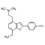 CAS#: 77765-52-7， 4-{4-[2-(Dimethylamino)ethyl]-7-methoxy-1-benzofuran-2-yl}phenol
