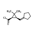 CAS#: 77789-43-6， (1R,3S)-3-(Cyclopentylidenemethyl)-2,2-dimethylcyclopropanecarbonyl chloride