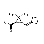 CAS#: 77789-65-2， (1R,3R)-3-(Cyclobutylidenemethyl)-2,2-dimethylcyclopropanecarbonyl chloride