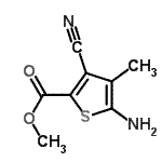 CAS#: 778611-27-1， Methyl 5-amino-3-cyano-4-methyl-2-thiophenecarboxylate