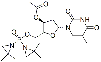 CAS#: 77887-07-1， [2-[Bis(2,2-Dimethylaziridin-1-Yl)Phosphoryloxymethyl]-5-(5-Methyl-2,4-Dioxopyrimidin-1-Yl)Oxolan-3-Yl] Acetate