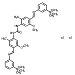 CAS#: 77936-23-3， 3,3'-{Carbonylbis[imino(2-methoxy-5-methyl-4,1-phenylene)-2,1-diazenediyl]}bis(N,N,N-trimethylanilinium) dichloride
