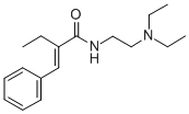 CAS 登录号:77945-05-2, (2E)-N-(2-二乙基氨基乙基)-2-(苯基亚甲基)丁酰胺