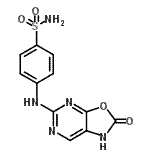 CAS#: 77997-18-3， 4-[(2-Oxo-1,2-dihydro[1,3]oxazolo[5,4-d]pyrimidin-5-yl)amino]benzenesulfonamide