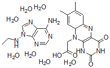 CAS#: 78093-77-3， 7,8-Dimethylisoalloxazine-10-acetic acid-adenin-9-ylethylamine complex