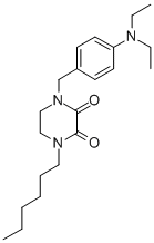 CAS#: 78201-80-6， 1-[(4-Diethylaminophenyl)Methyl]-4-Hexylpiperazine-2,3-Dione